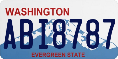 WA license plate ABI8787