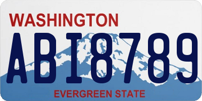 WA license plate ABI8789