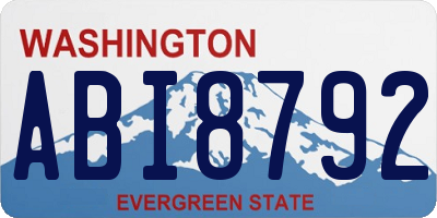 WA license plate ABI8792