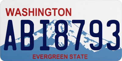 WA license plate ABI8793