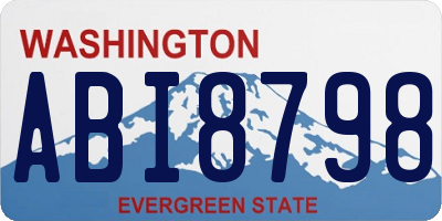 WA license plate ABI8798
