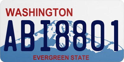 WA license plate ABI8801