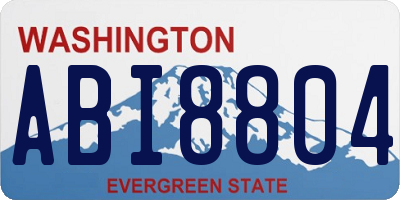 WA license plate ABI8804