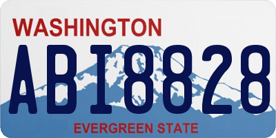 WA license plate ABI8828