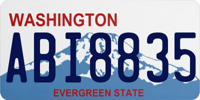WA license plate ABI8835