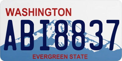 WA license plate ABI8837
