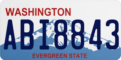 WA license plate ABI8843