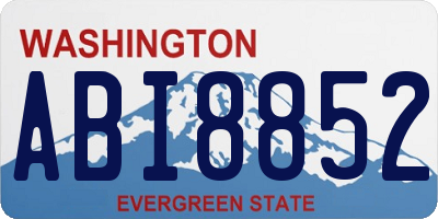 WA license plate ABI8852