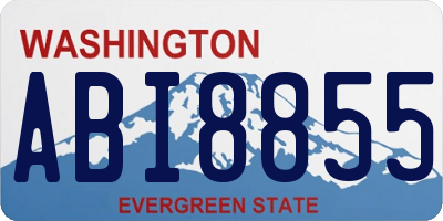 WA license plate ABI8855
