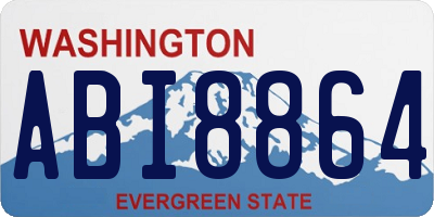 WA license plate ABI8864