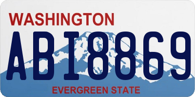 WA license plate ABI8869