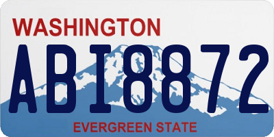 WA license plate ABI8872
