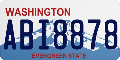 WA license plate ABI8878