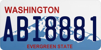 WA license plate ABI8881