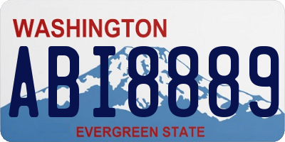 WA license plate ABI8889