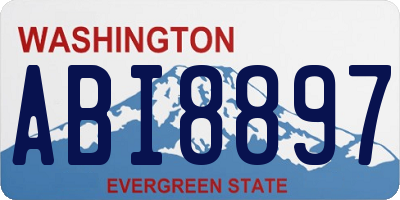 WA license plate ABI8897