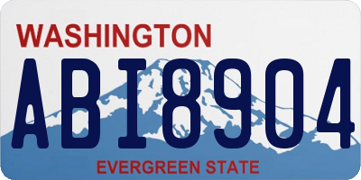WA license plate ABI8904