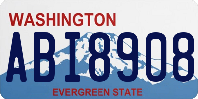 WA license plate ABI8908