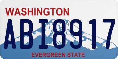 WA license plate ABI8917