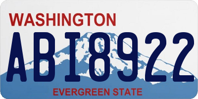 WA license plate ABI8922