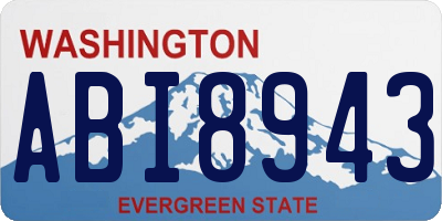 WA license plate ABI8943