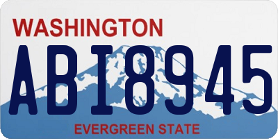 WA license plate ABI8945