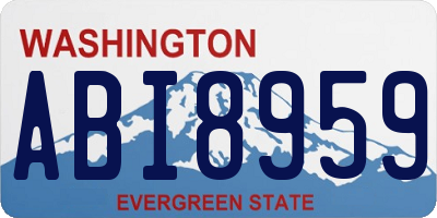 WA license plate ABI8959