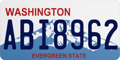 WA license plate ABI8962