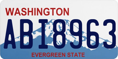WA license plate ABI8963