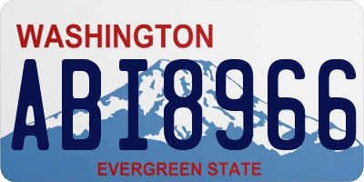 WA license plate ABI8966