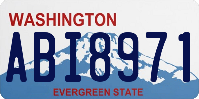 WA license plate ABI8971