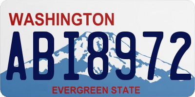 WA license plate ABI8972