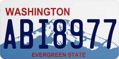 WA license plate ABI8977