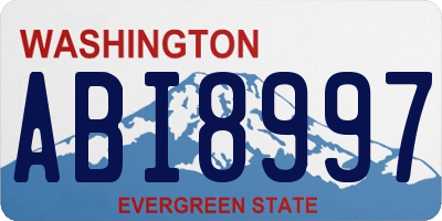 WA license plate ABI8997