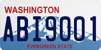 WA license plate ABI9001