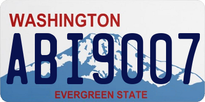 WA license plate ABI9007