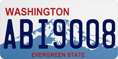 WA license plate ABI9008