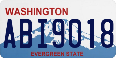 WA license plate ABI9018