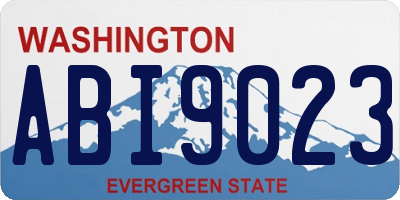 WA license plate ABI9023