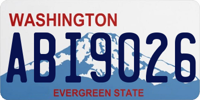 WA license plate ABI9026