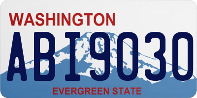 WA license plate ABI9030