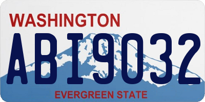 WA license plate ABI9032