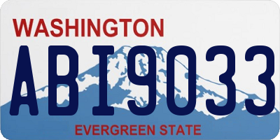 WA license plate ABI9033