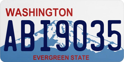 WA license plate ABI9035