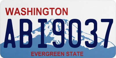 WA license plate ABI9037