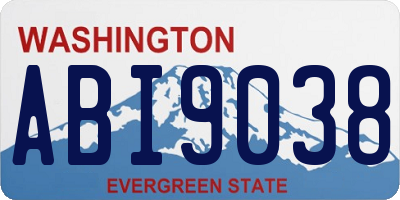 WA license plate ABI9038