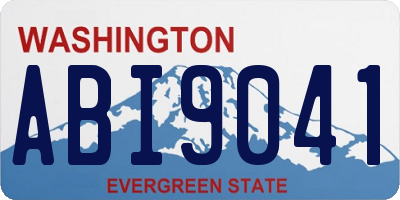 WA license plate ABI9041