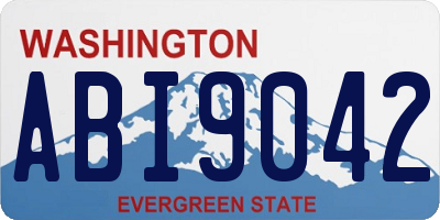 WA license plate ABI9042