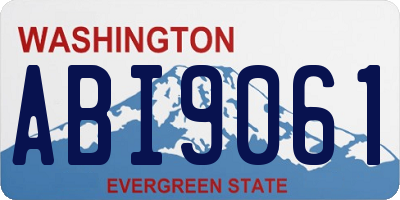 WA license plate ABI9061