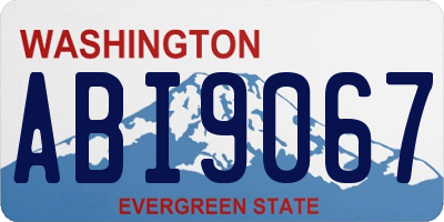 WA license plate ABI9067